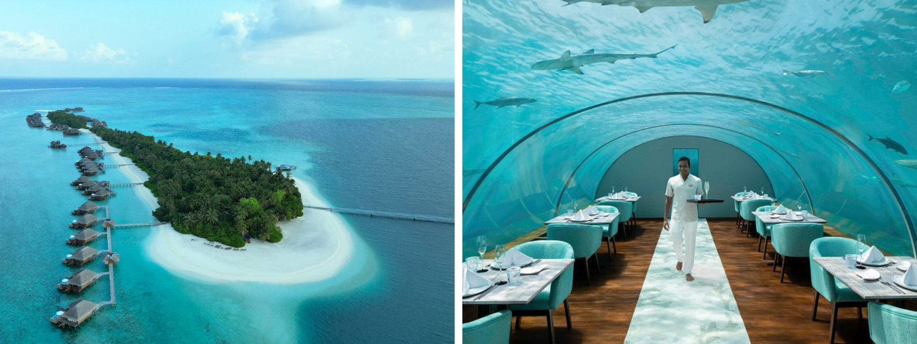 Conrad Maldives Rangali Island南阿里環礁雙島渡假村與水上屋景觀